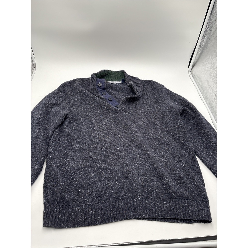 Vintage Izod Lacoste V Neck Sweater Men's Large‎ Blue Acrylic
